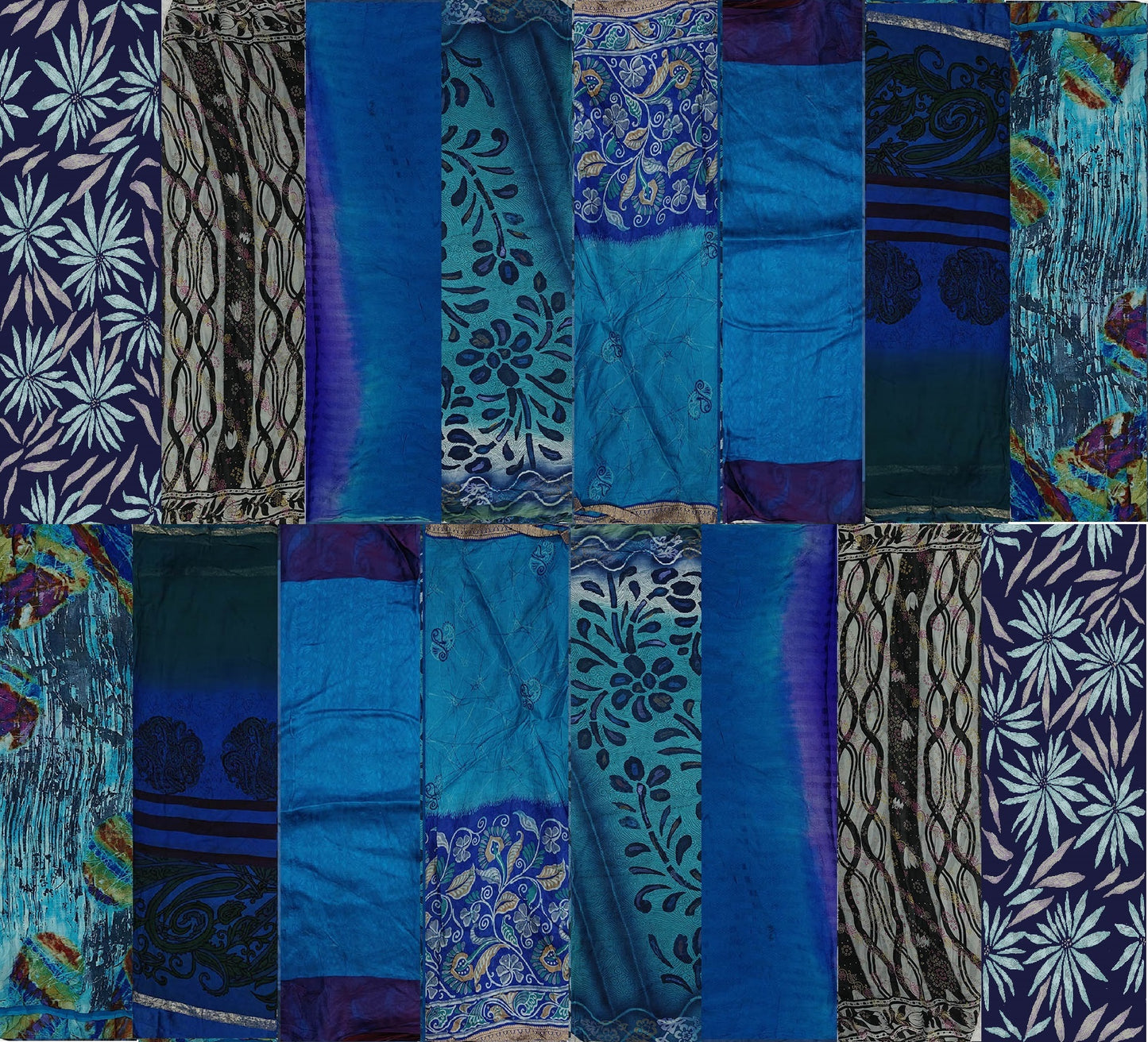 JS4970-BLU-AH / JACQUARD SILK KANTHA -BLU- (AVAILABLE JACKETS)