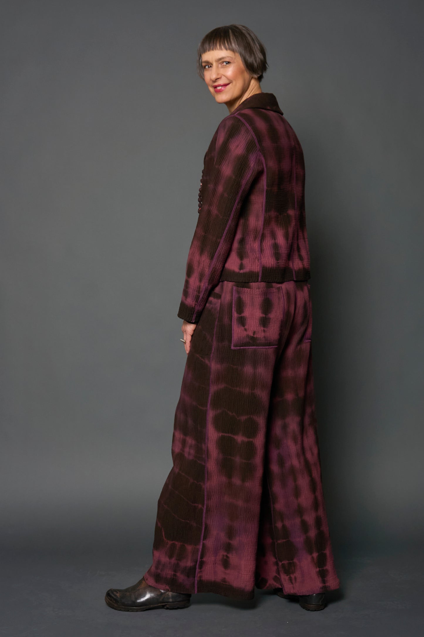 MS4971-PIK MONE SHIBORI TIE DYE KANTHA THROW (AVAILABLE JACKETS)