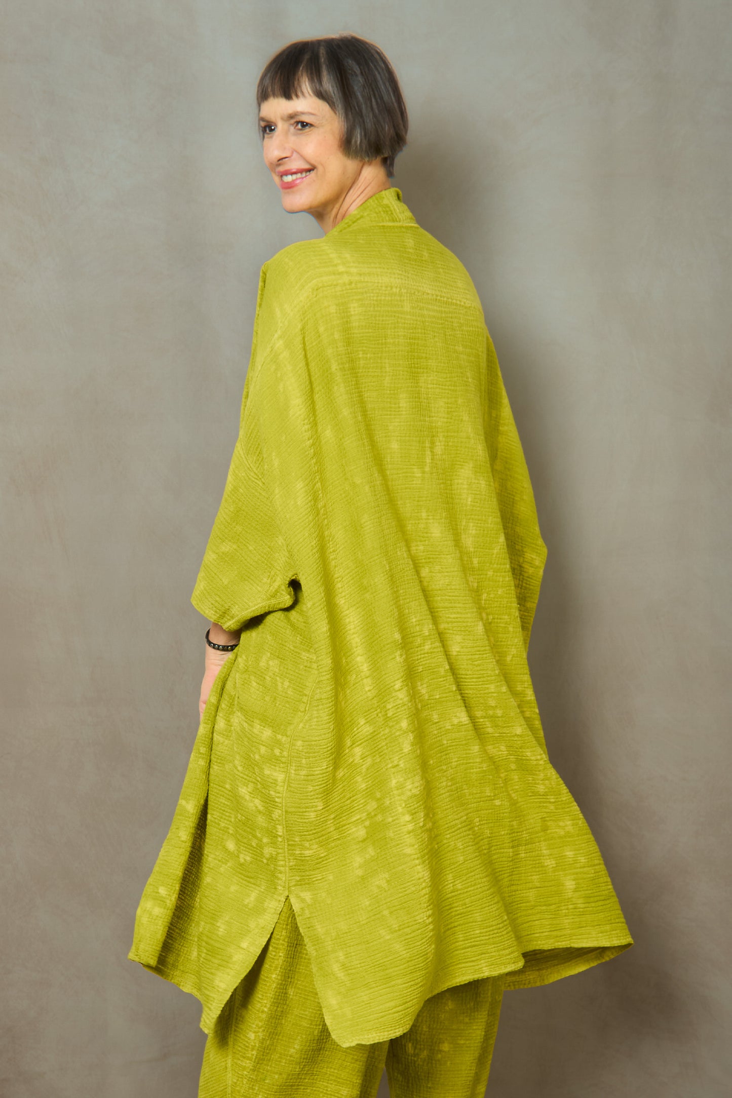 RS2971-LIM / SAND SUN DYE RIPPLE KANTHA (AVAILABLE JACKETS)