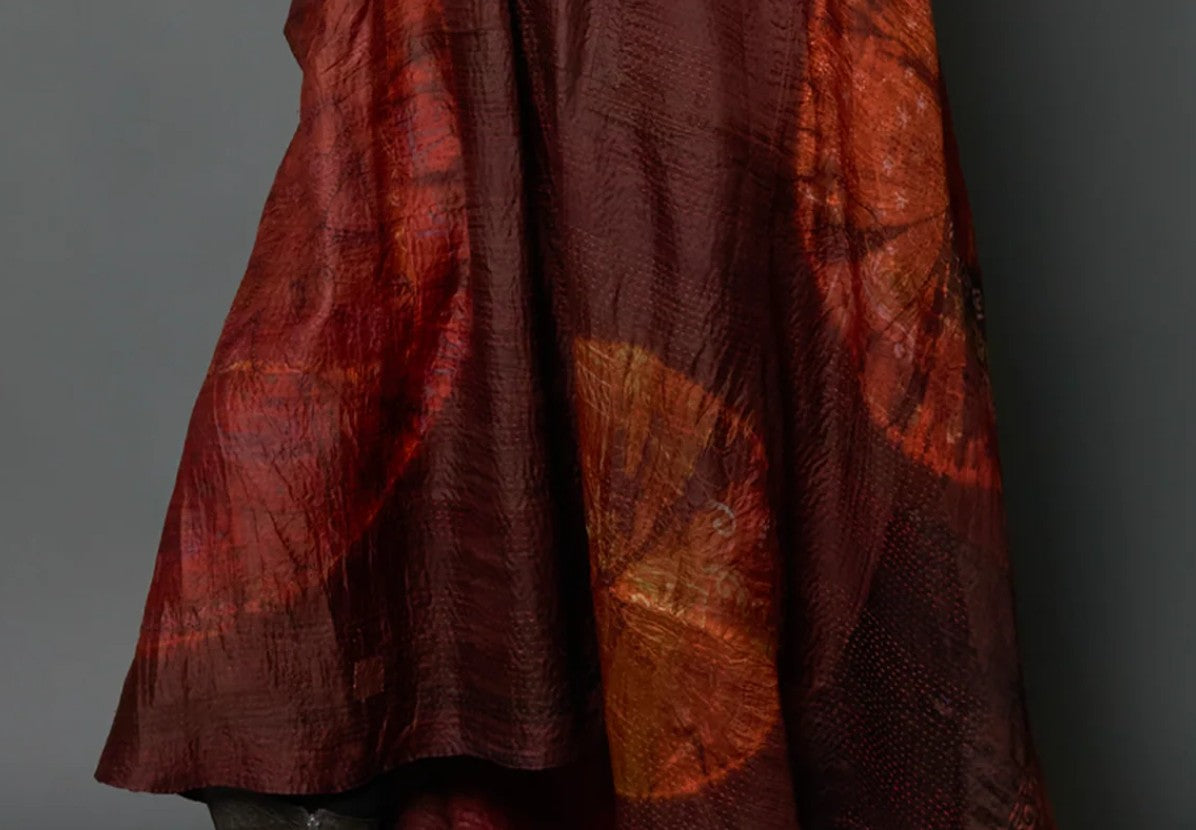 WJ2970-BRN-TIE- DYE CIRCLE SHIBORI (AVAILABLE JACKETS)