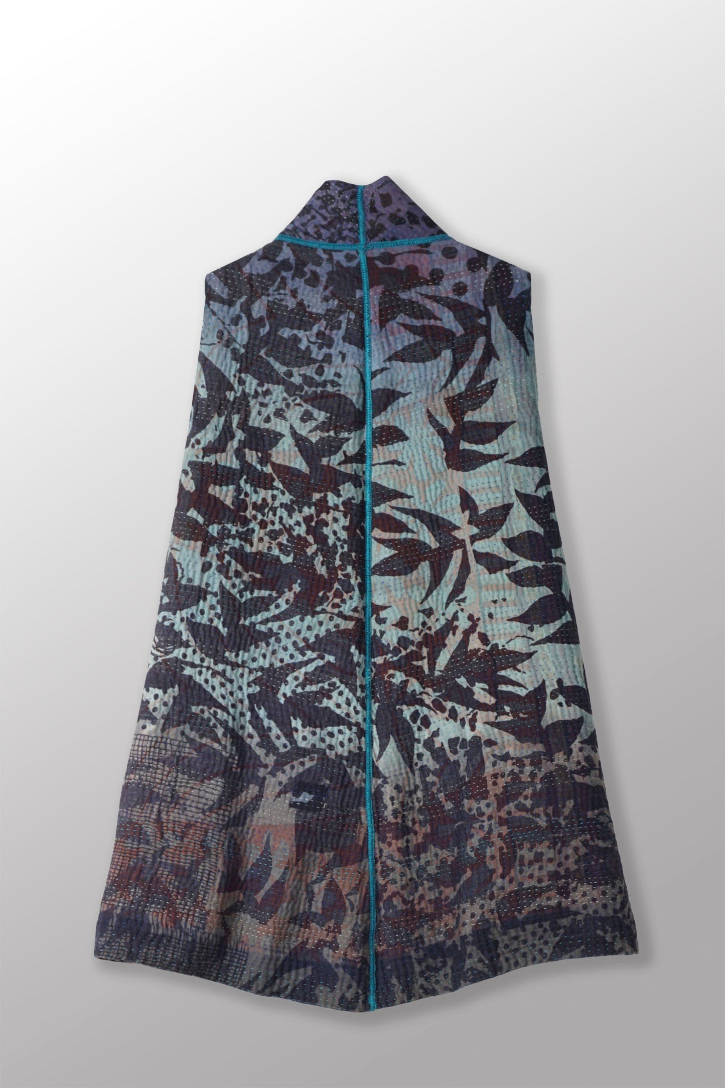 TP4970-BLU / MONOTONE TWILIGHT PRINT KANTHA -BLU- (AVAILABLE JACKETS)