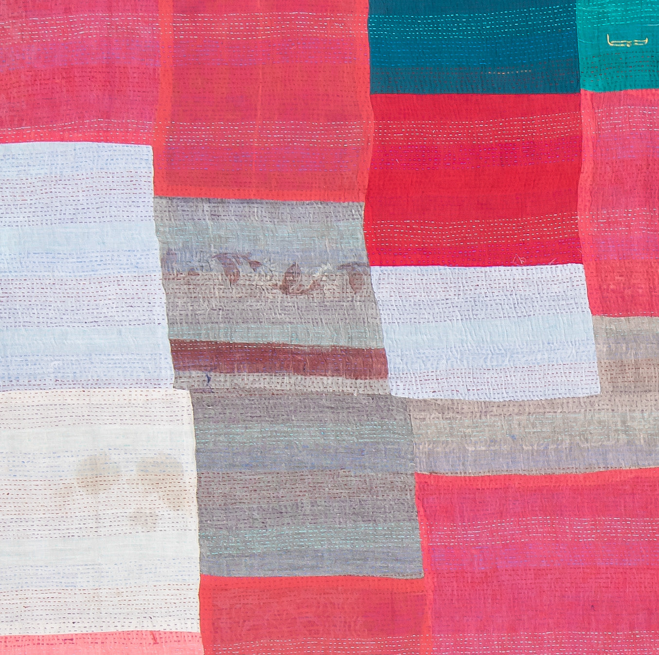 BG2970-BLU / BAGH PRINT KANTHA (AVAILABLE JACKETS)