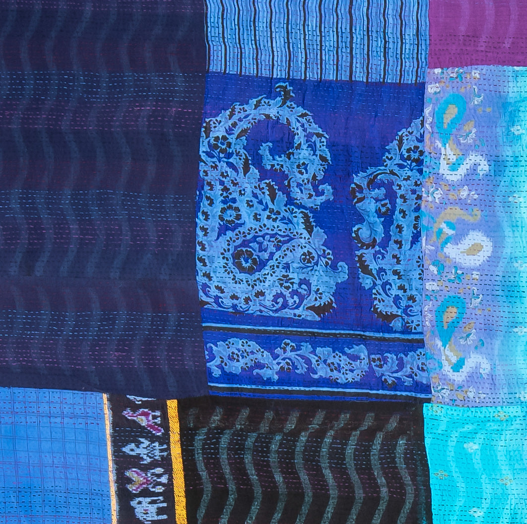 DW2970-BLU / DESERT WAVES KANTHA -BLU (AVAILABLE JACKETS)
