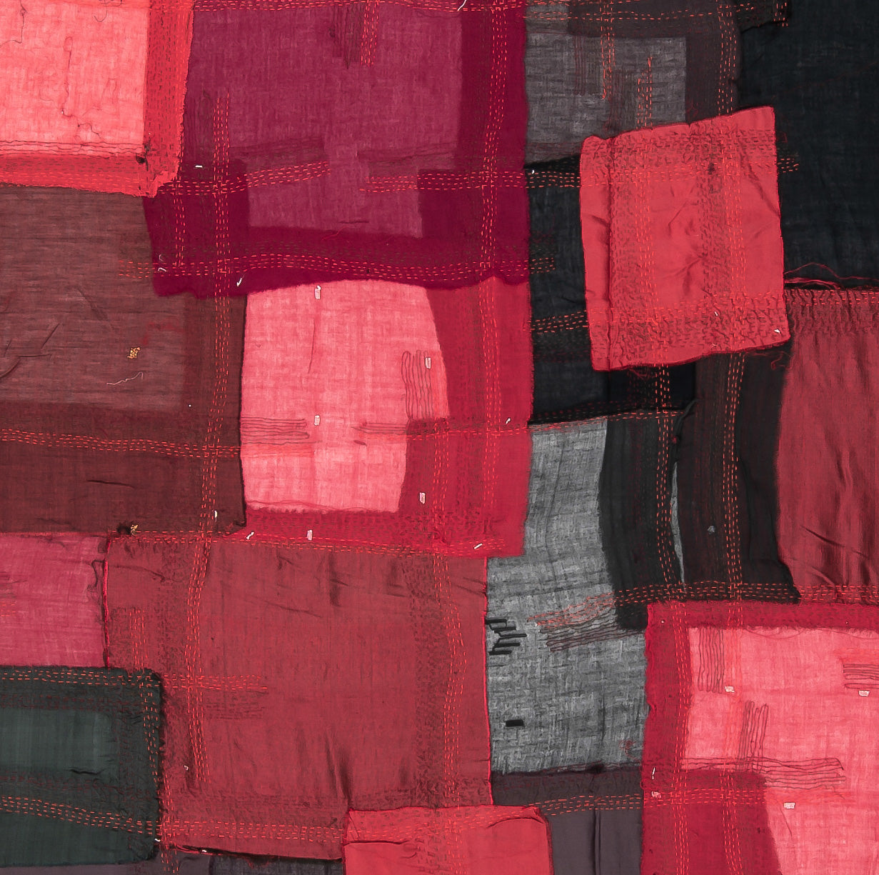 MO1974-RED / MOSAIC OMBRE KANTHA -RED- (AVAILABLE JACKETS)
