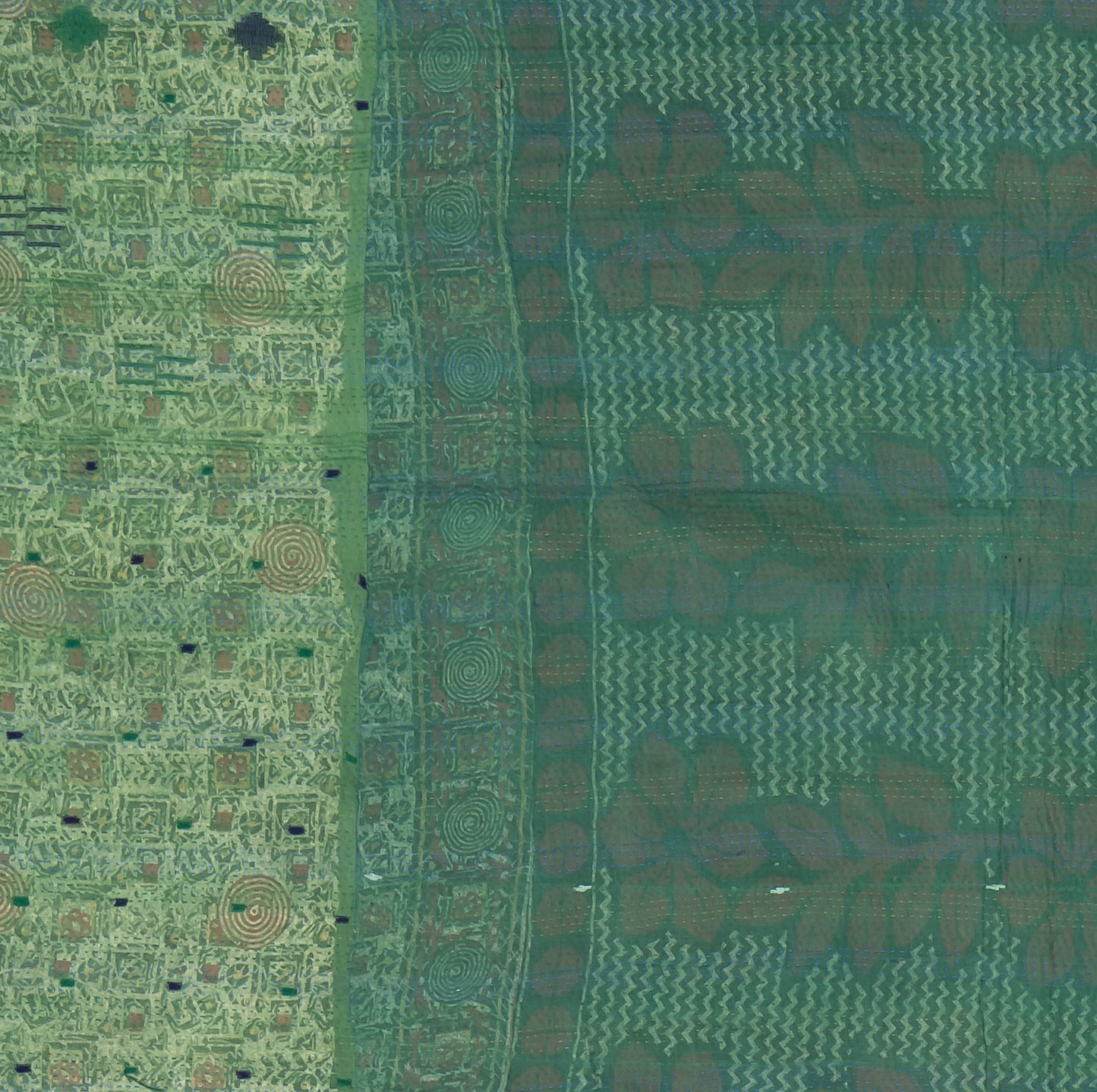 OP4970-GRN / OMBRE PATCHED KANTHA -GRN (AVAILABLE JACKETS)