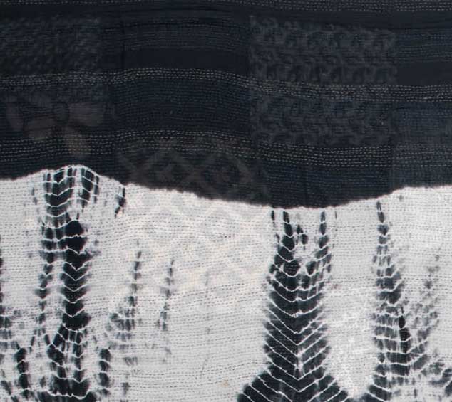 VB2970-BLK / VINTAGE BOTTOM PRINT KANTHA -BLK- (AVAILABLE JACKETS)