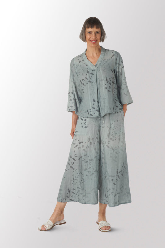 LW2970-BLU / LOUNGE WEAR THROW KANTHA (AVAILABLE JACKETS)