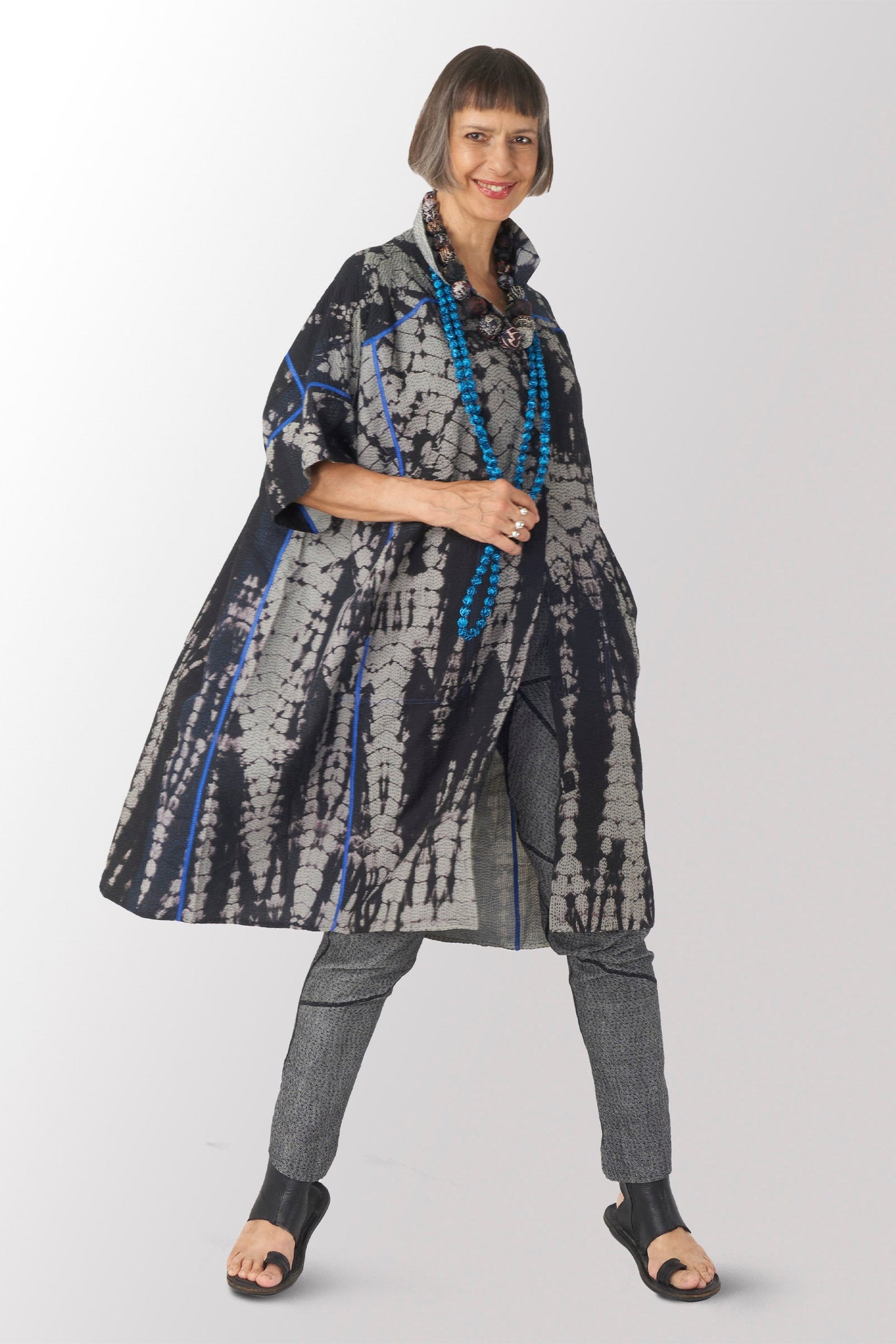 SP2971-BLK / SERPENT PRINT KANTHA -BLK- (New order)
