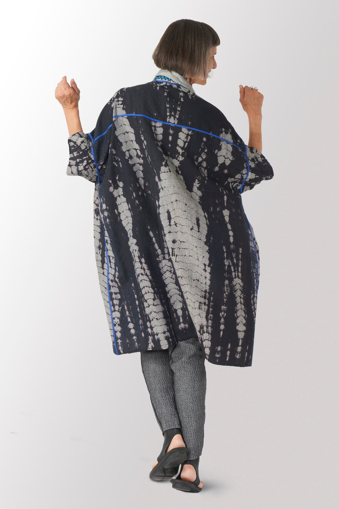 SP2971-BLK / SERPENT PRINT KANTHA -BLK- (New order)