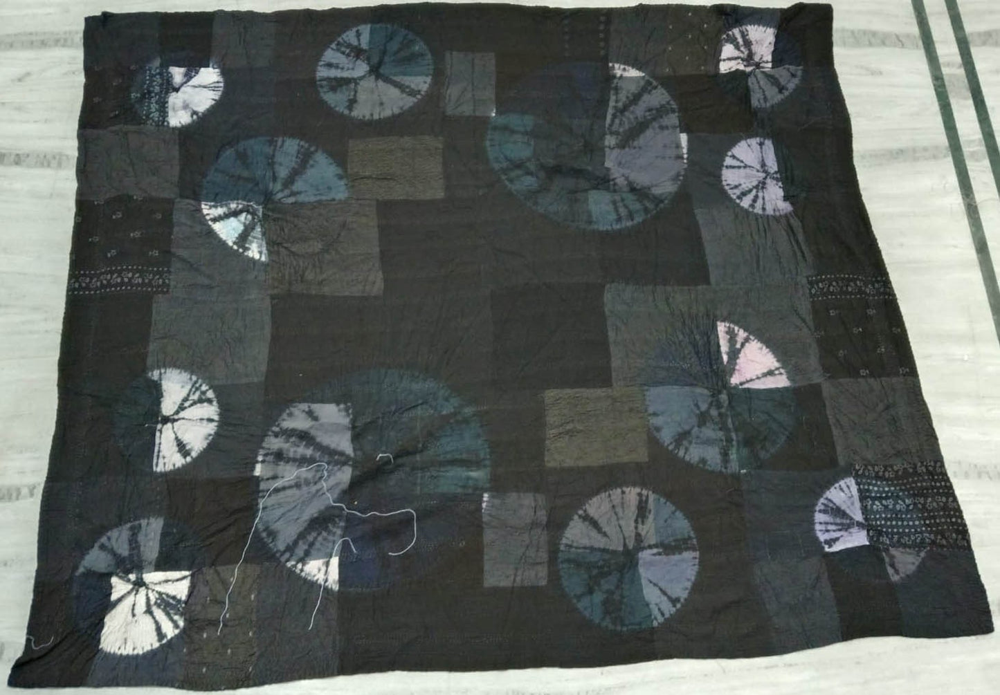 TC4970-BLK / WO4970-BLK / COTTON SILK SW PATCH OMBRE KANTHA (AVAILABLE JACKETS)