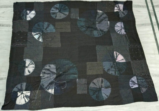 TC4970-BLK / WO4970-BLK / COTTON SILK SW PATCH OMBRE KANTHA (AVAILABLE JACKETS)