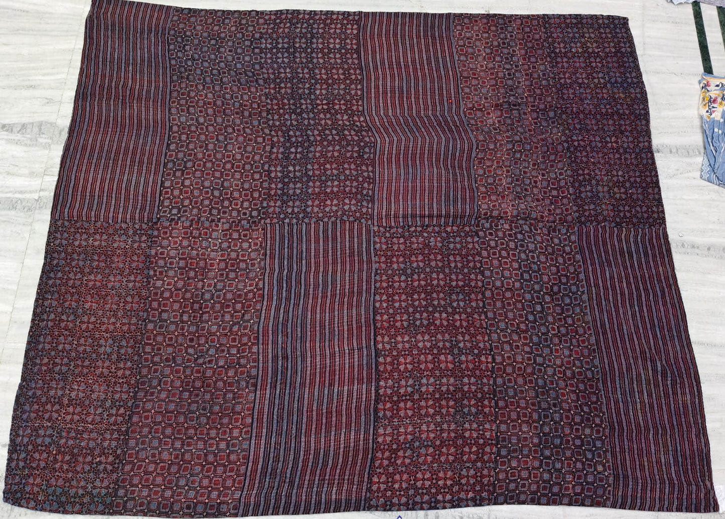 AZ4970-BRN / AJRAKH & VINTAGE SILK COTTON PATCH KANTHA (AVAILABLE JACKETS)
