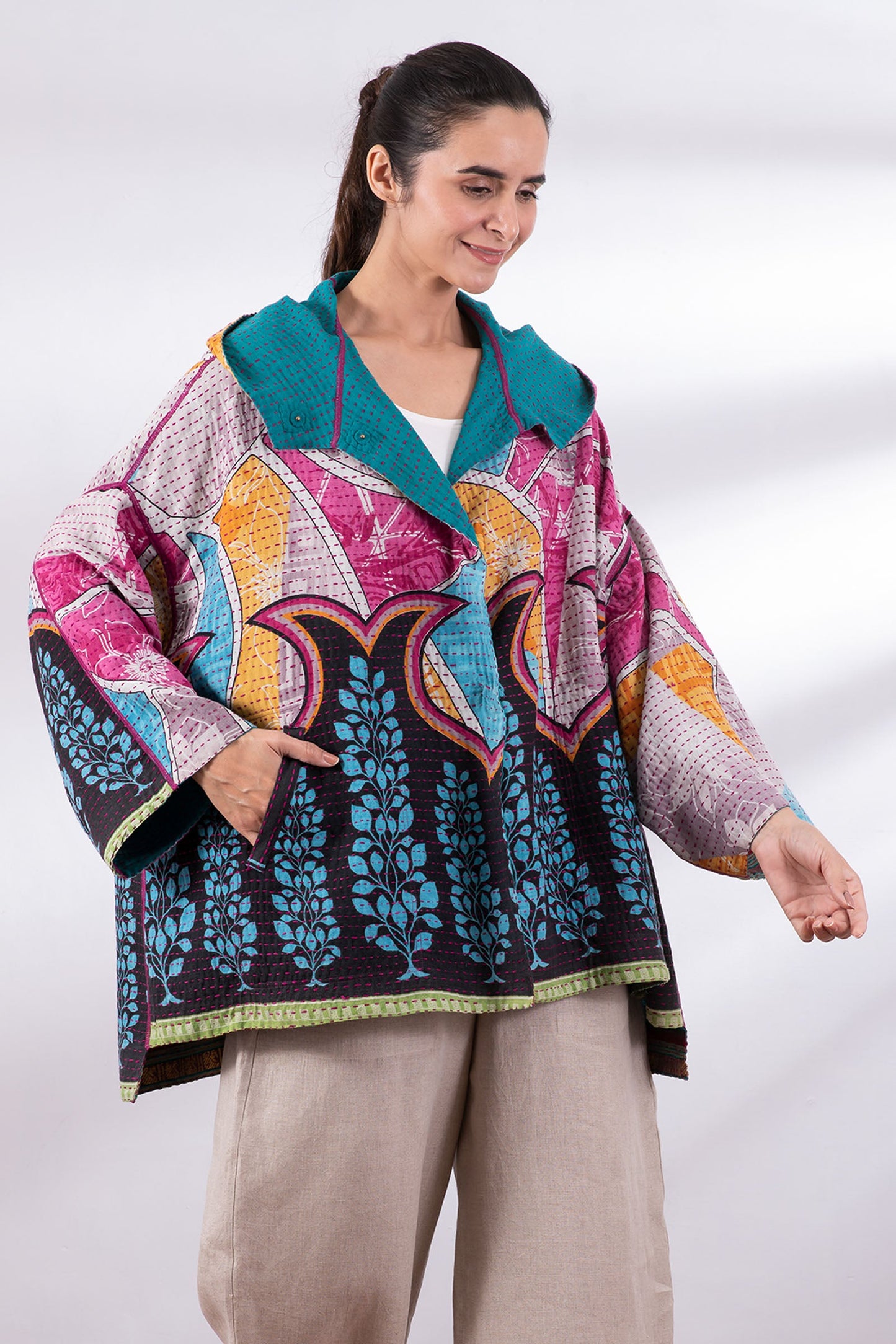 BB2970-MLT / VINTAGE COTTON BBK KANTHA  (AVAILABLE JACKETS)