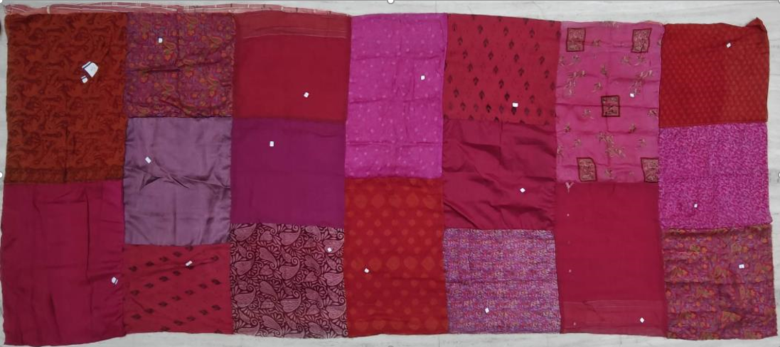 BL-BBB4970-PIK / BBB PATCH KANTHA KAFTAN (AVAILABLE JACKETS)