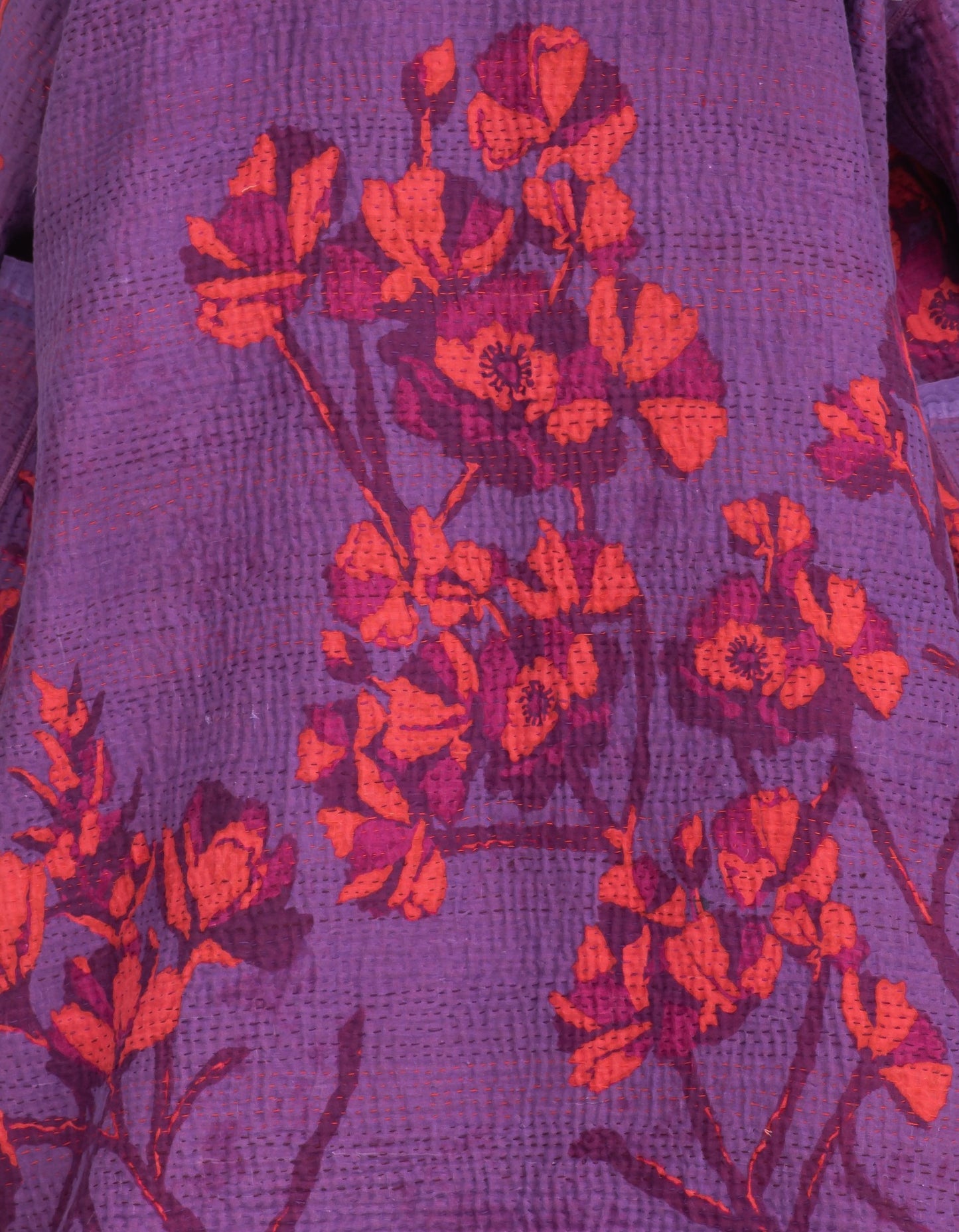 BF4970-PRP / BLOOMING FLOWERS KANTHA (AVAILABLE JACKETS)