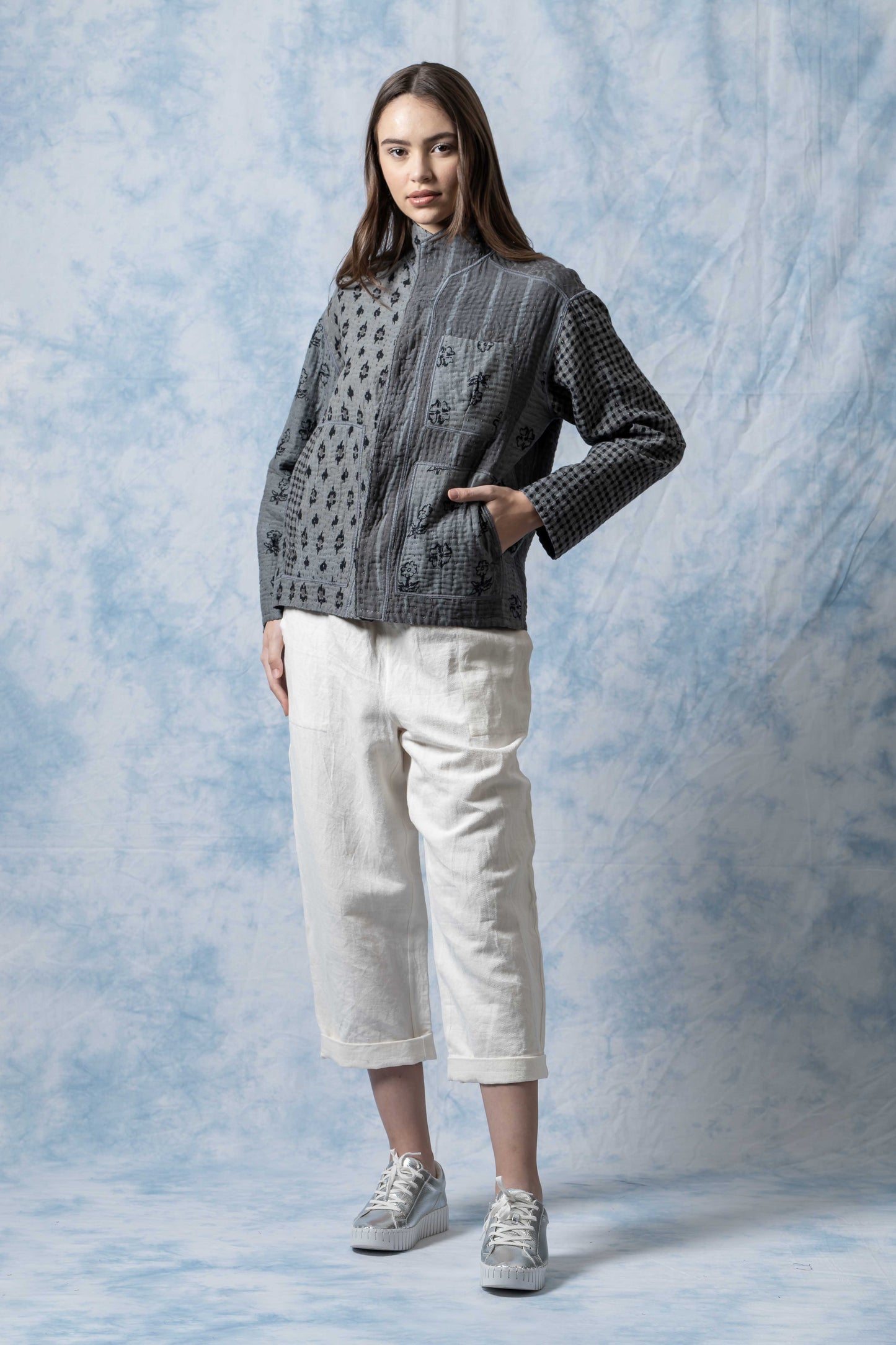 BL-BBP4970-BLK / BBK PATCH KANTHA (AVAILABLE JACKETS)