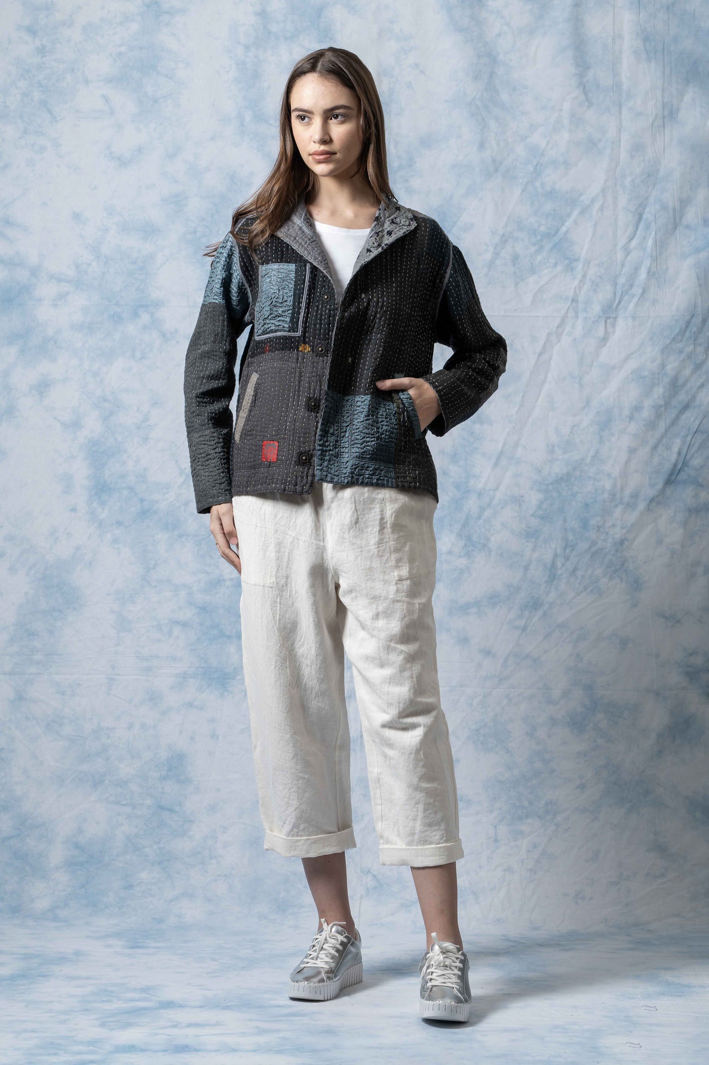 BL-BBP4970-BLK / BBK PATCH KANTHA (AVAILABLE JACKETS)