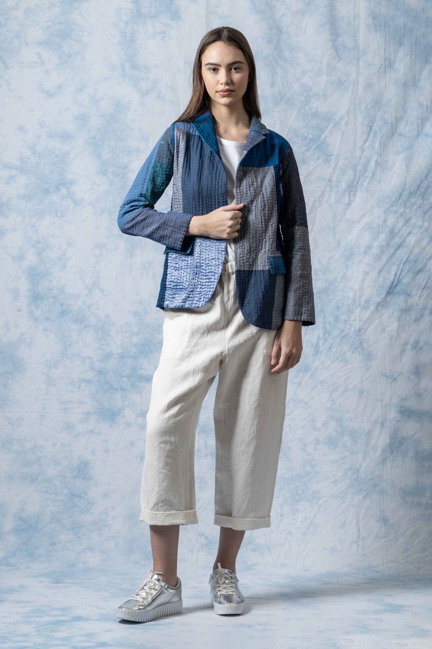 BL-BBP4970-NVY / BBK PATCH KANTHA (AVAILABLE JACKETS)