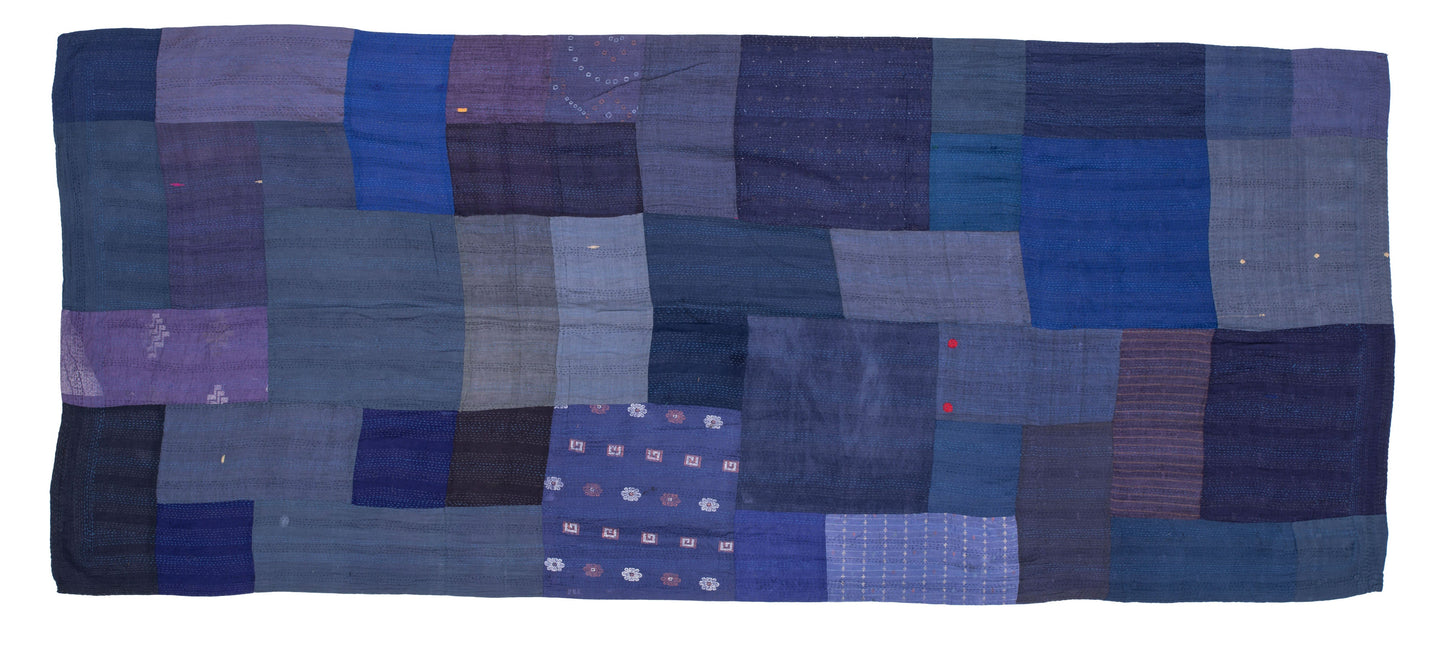 BP2970-BLU / BROCADE PATCHED KANTHA (In Kantha)