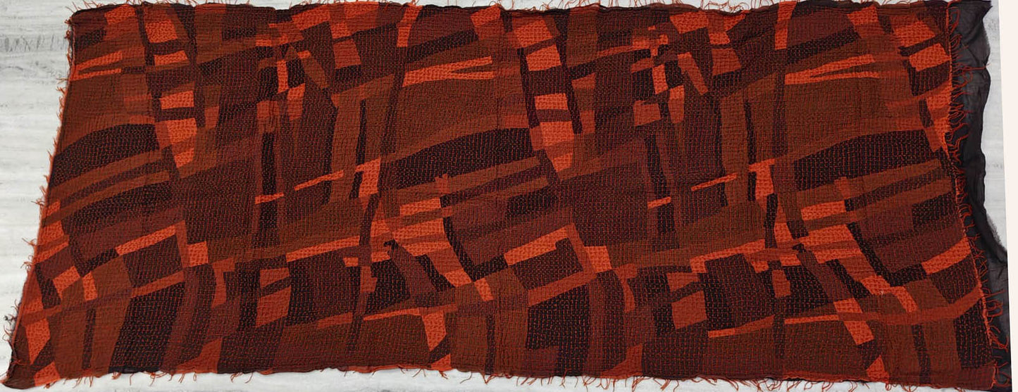 BW3971-ORG / ABSTRACT WAFFLE KANTHA (AVAILABLE JACKETS)