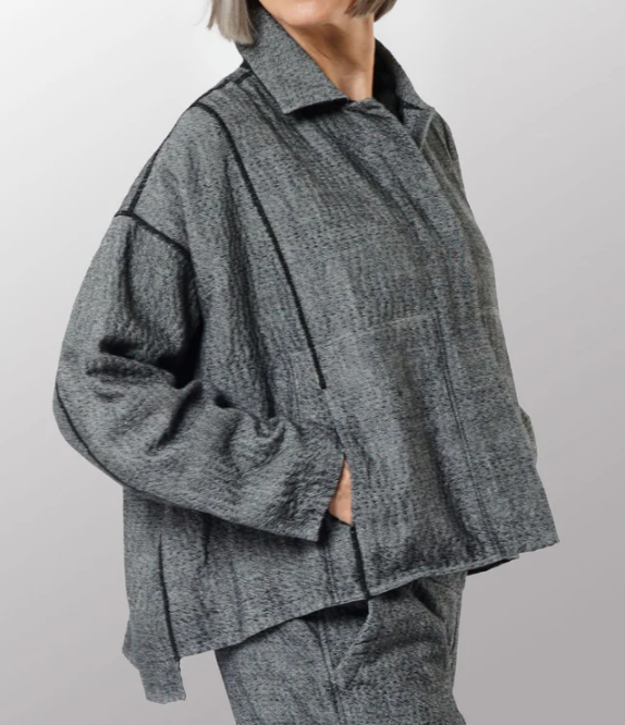 DN3971-GRY / DENIM KANTHA (AVAILABLE JACKETS)
