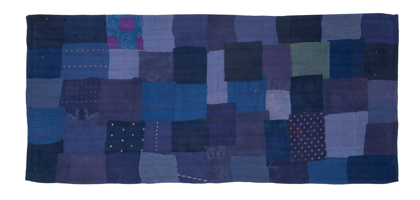 FI2971-NVY-AH / FRAYED PATCH KANTHA -NVY (AVAILABLE JACKETS)