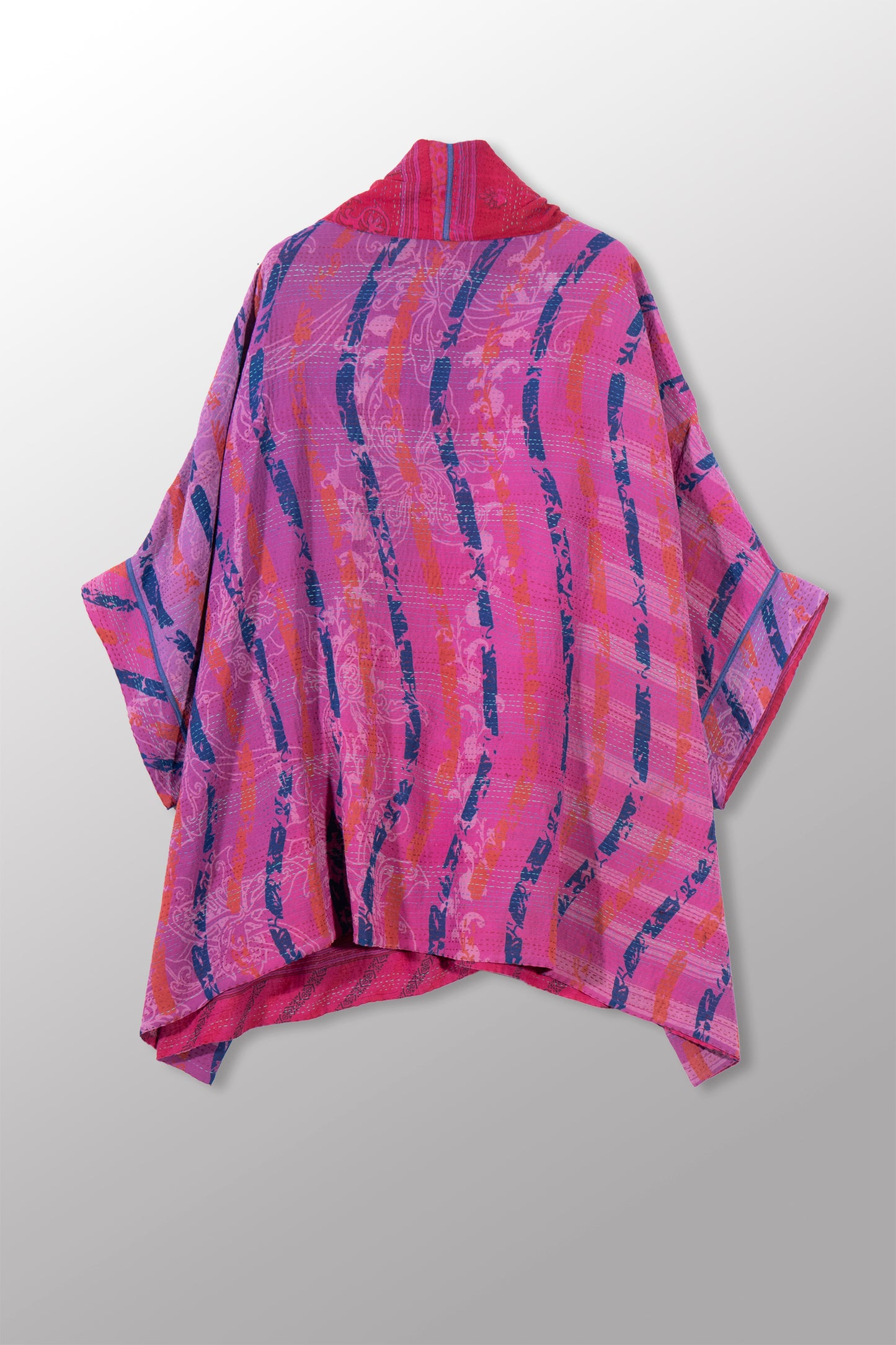 GC2970-MLT / VINTAGE SILK GEORGETTE COTTON KANTHA (AVAILABLE JACKETS)