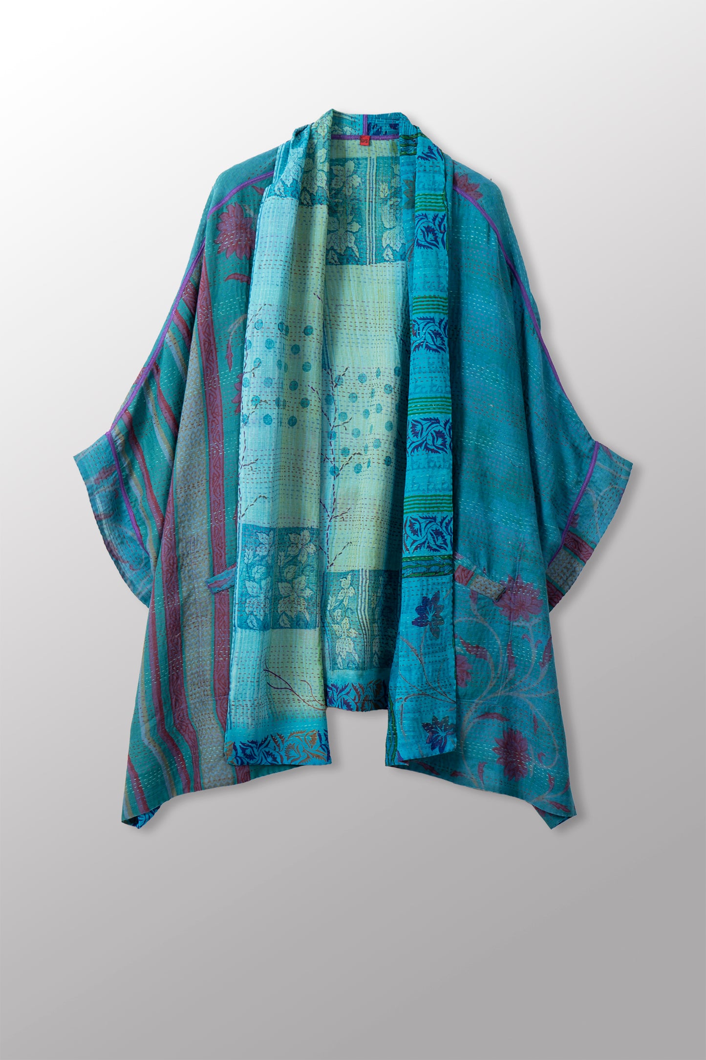 GC4970-MLT / VINTAGE SILK GEORGETTE COTTON KANTHA (AVAILABLE JACKETS)