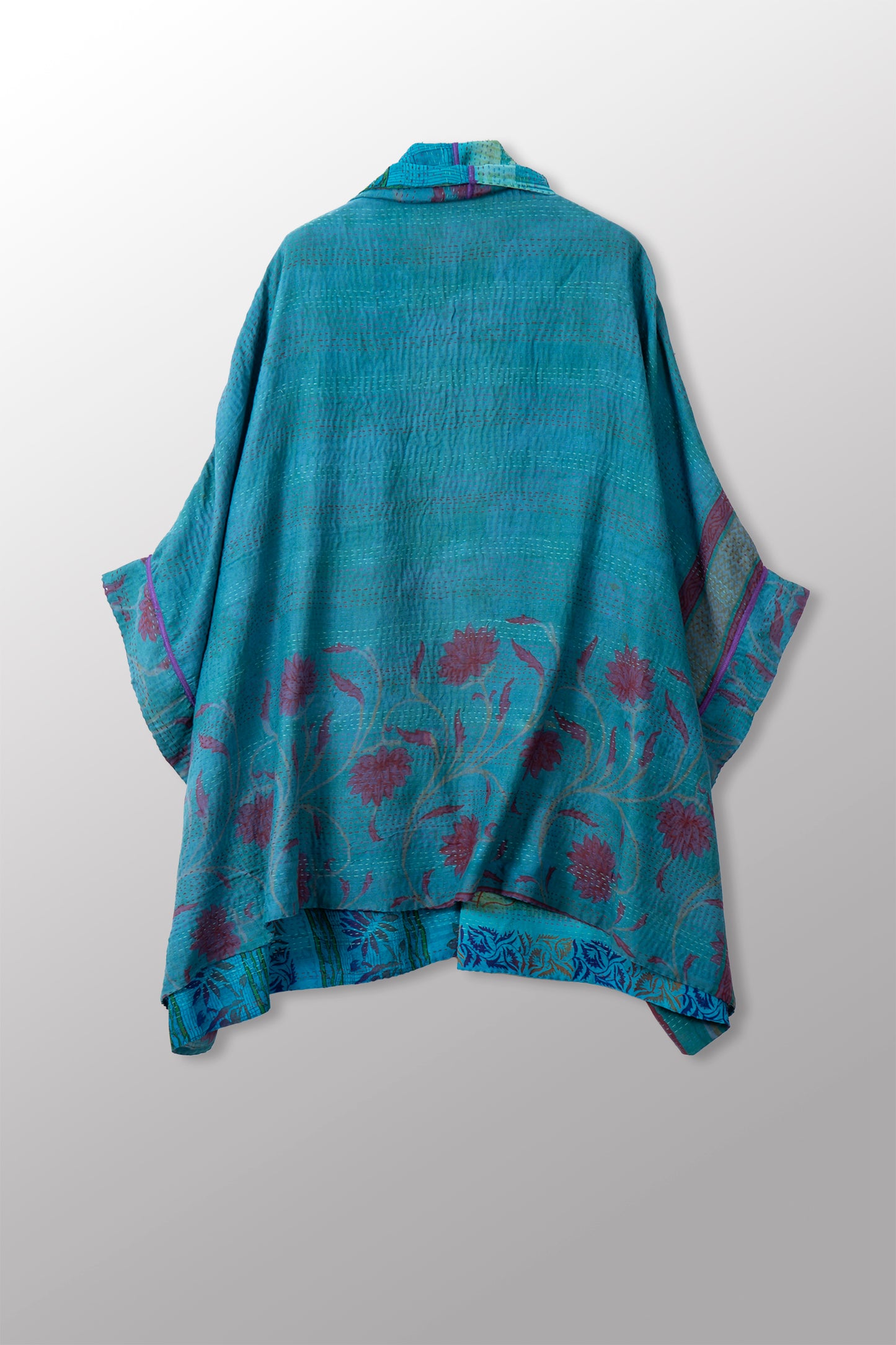 GC4970-MLT / VINTAGE SILK GEORGETTE COTTON KANTHA (AVAILABLE JACKETS)