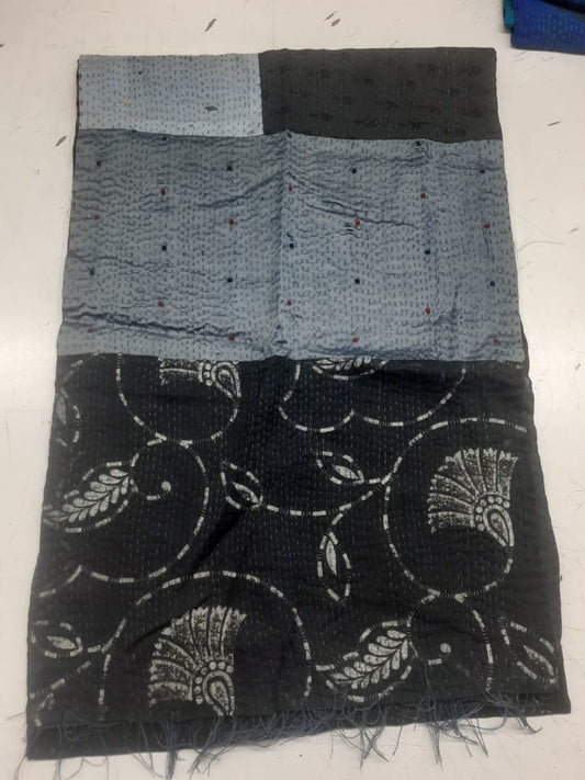 SC2800-BLK / VINTAGE SILK COTTON KANTHA (AVAILABLE JACKETS)