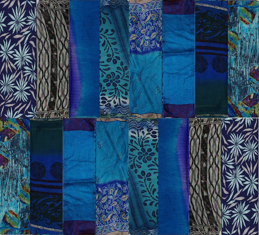 JS4970-BLU-AH / JACQUARD SILK KANTHA -BLU- (AVAILABLE JACKETS)