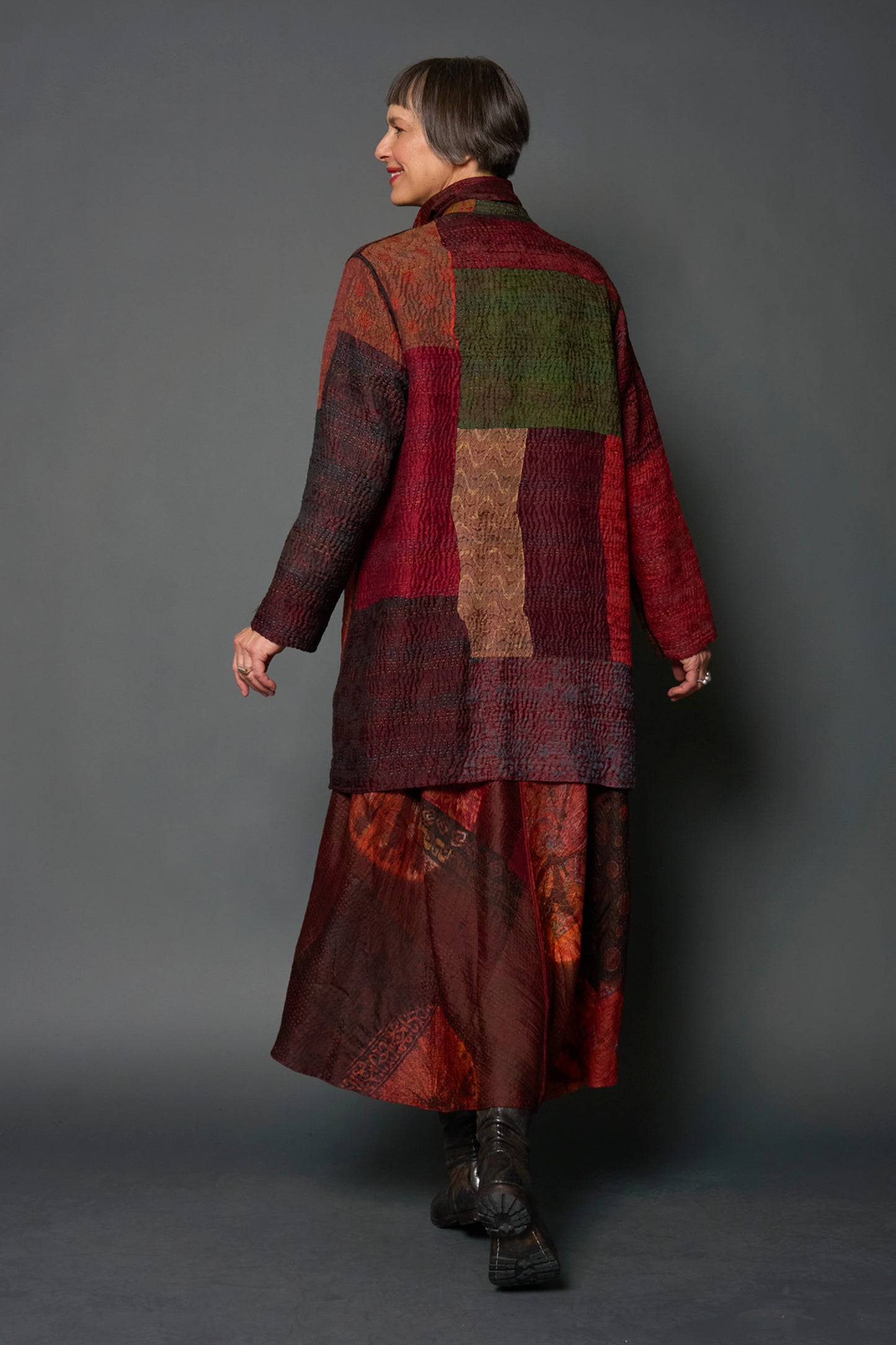 JS4970-BRN / JACQUARD SILK KANTHA -BRN- (In Kantha)