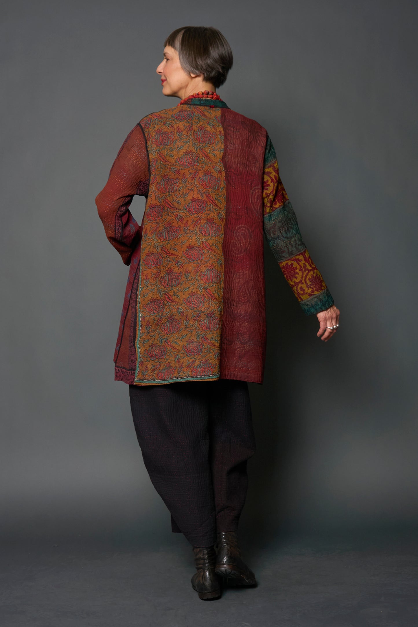 JS4970-BRN / JACQUARD SILK KANTHA -BRN- (In Kantha)