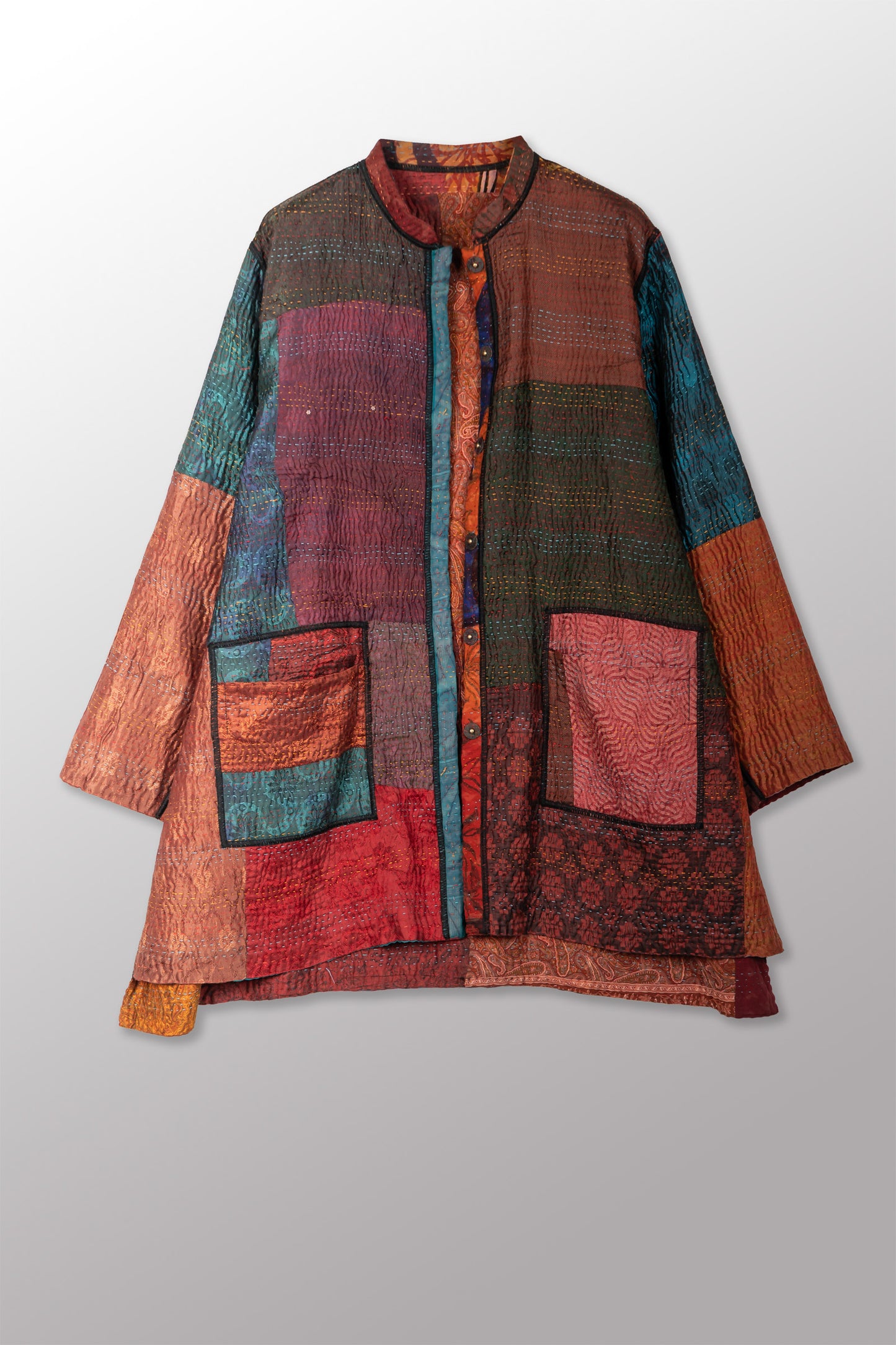 JS4970-BRN / JACQUARD SILK KANTHA -BRN- (In Kantha)
