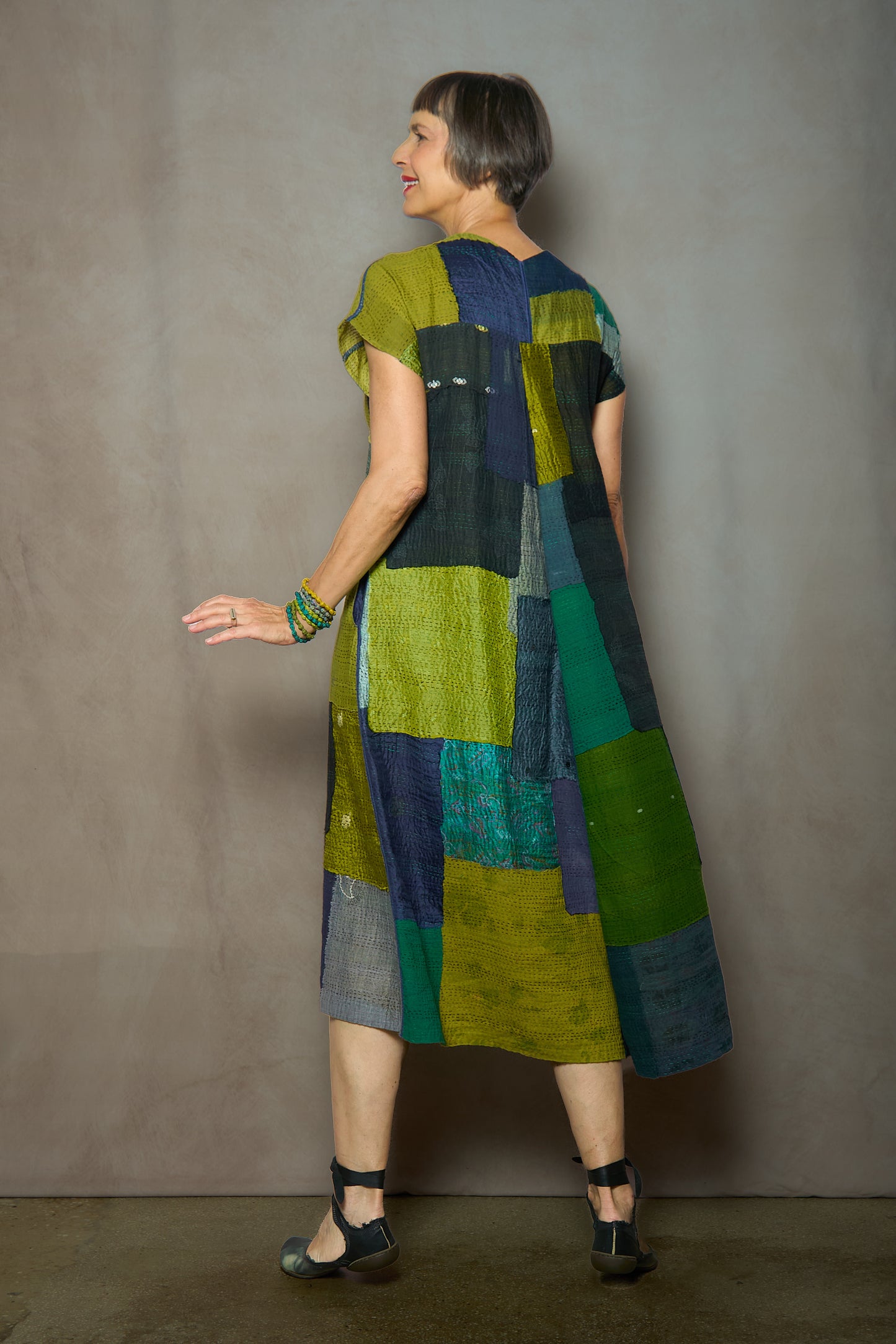 MF2971-GRN / MARBLE FRAY PATCH KANTHA (AVAILABLE JACKETS)