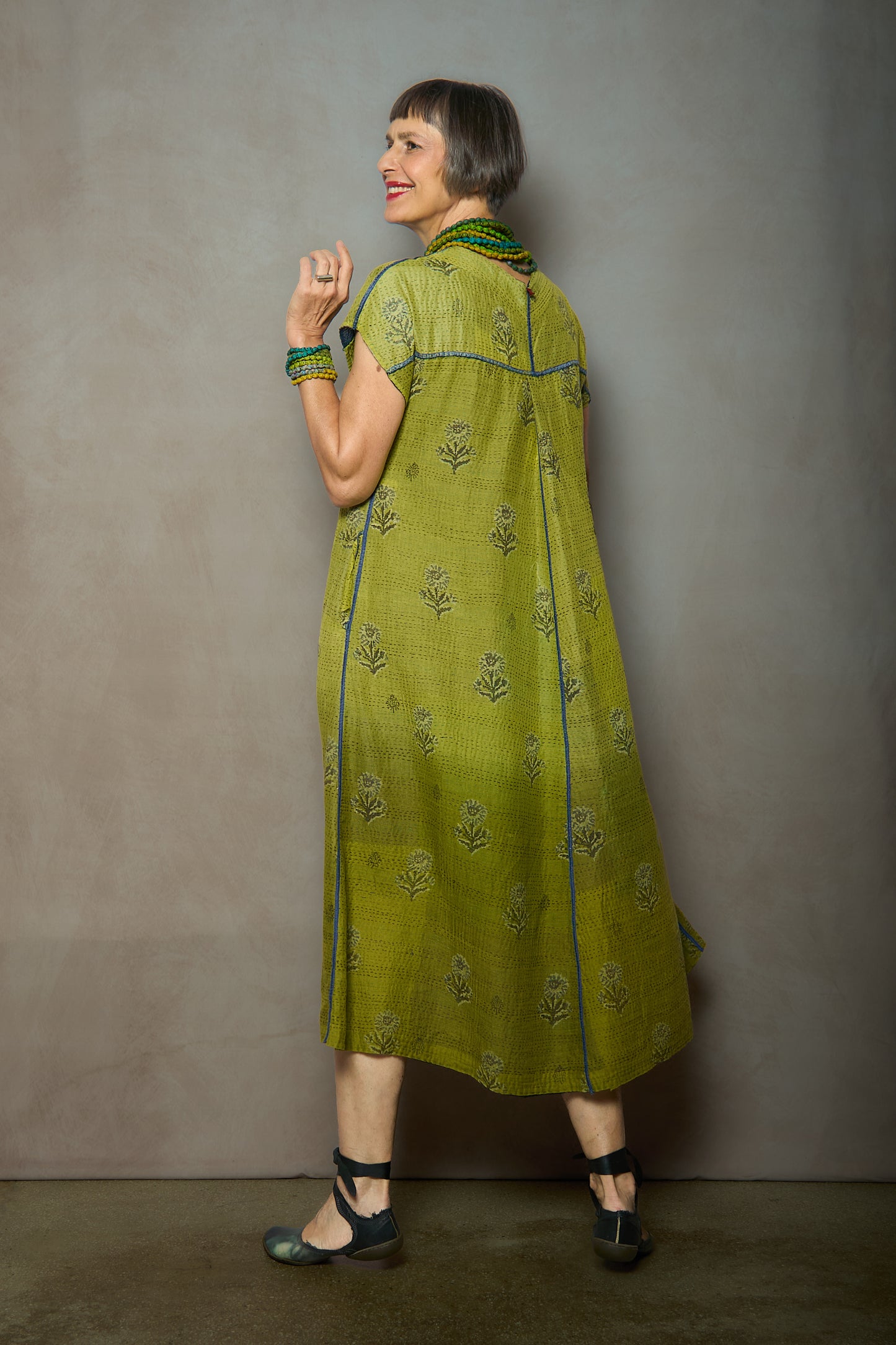 MF2971-GRN / MARBLE FRAY PATCH KANTHA (In Kantha)