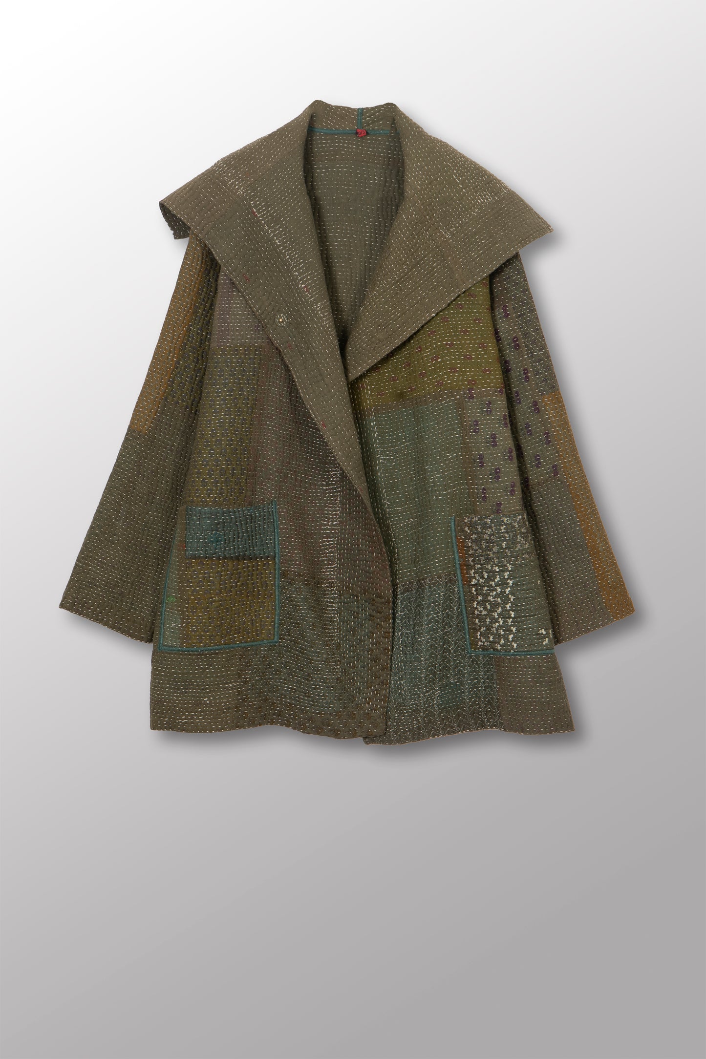MP4970-GRN / MUJI PATCH KANTHA (AVAILABLE JACKETS)