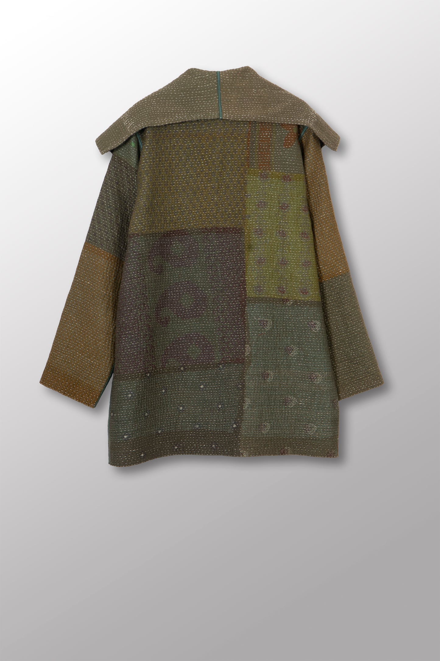 MP4970-GRN / MUJI PATCH KANTHA (AVAILABLE JACKETS)
