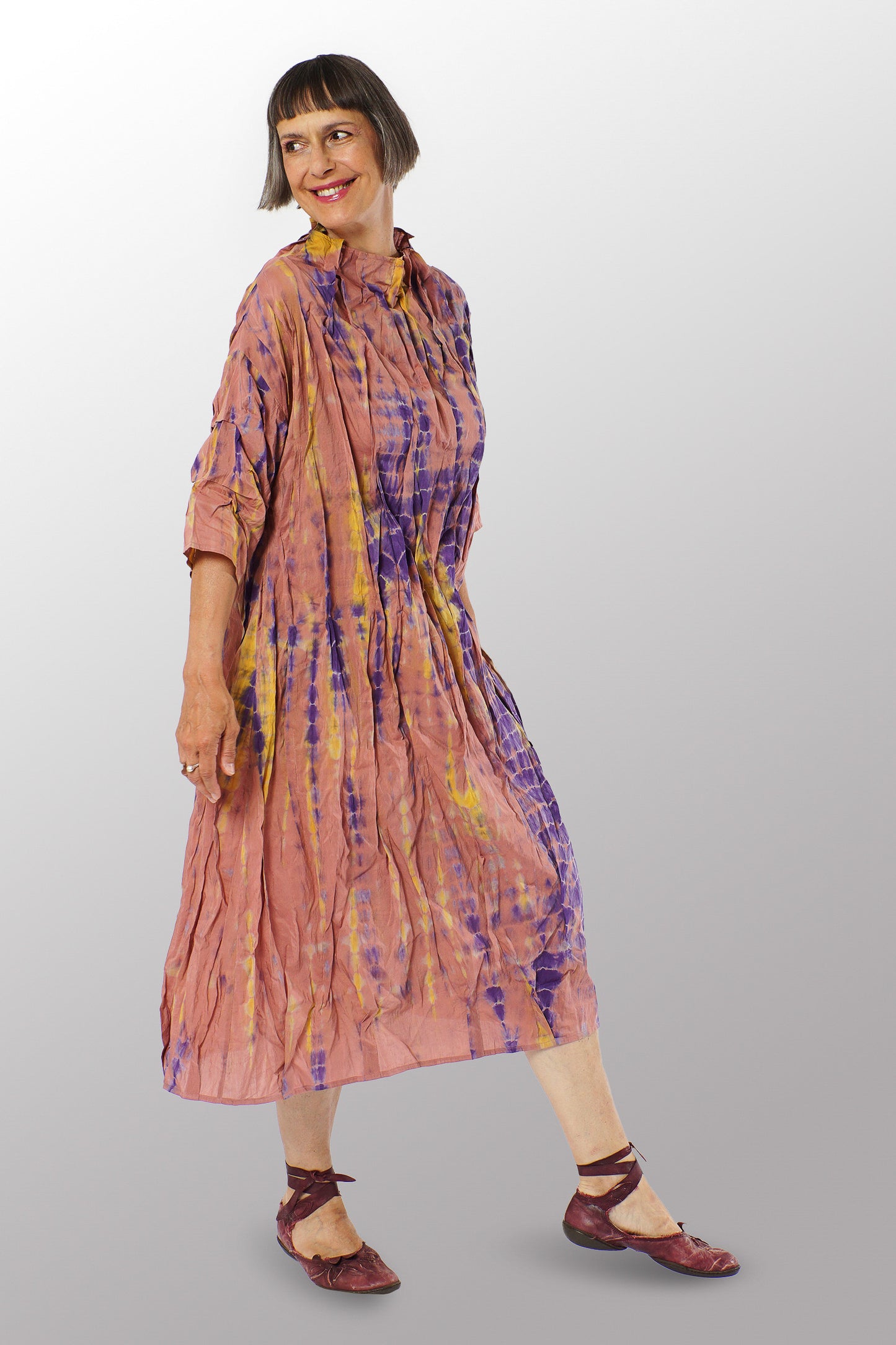 MS1971-PRP-MONE SHIBORI TIE DYE WAVY TUCK (AVAILABLE JACKETS)