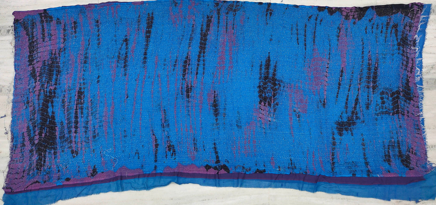 MS5971-TUQ / MONE SHIBORI TIE DYE KANTHA (AVAILABLE JACKETS)