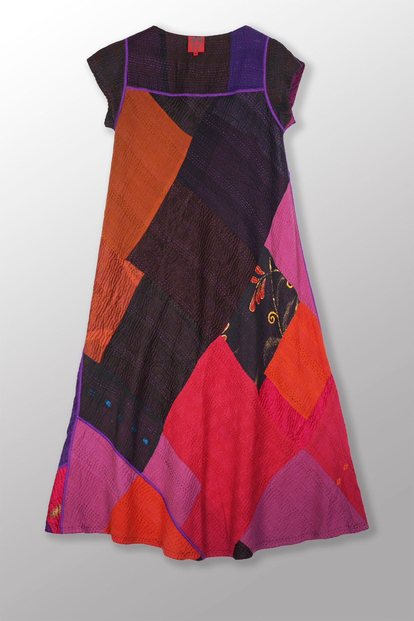 NL4970-PRP / NIGHT FLOWERS KANTHA -PRP (AVAILABLE JACKETS) AH HOLIDAY TRUNK SHOW-2025