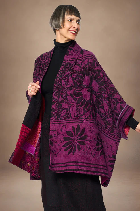 OC4970-PRP / EMERALD GREEN KANTHA -PRP (AVAILABLE JACKETS)