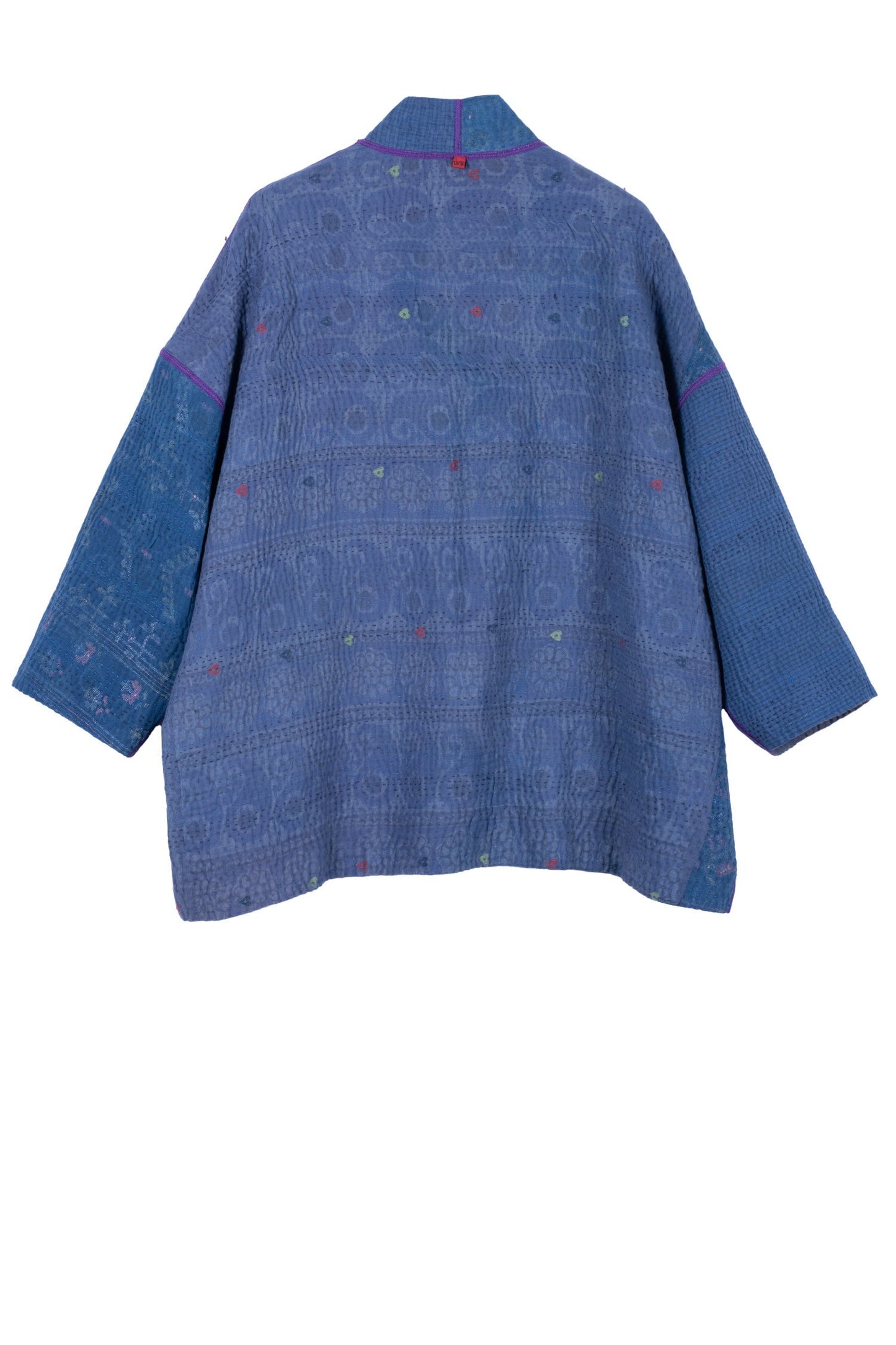 OP4970-BLU / OMBRE PATCHED KANTHA -BLU (AVAILABLE JACKETS)