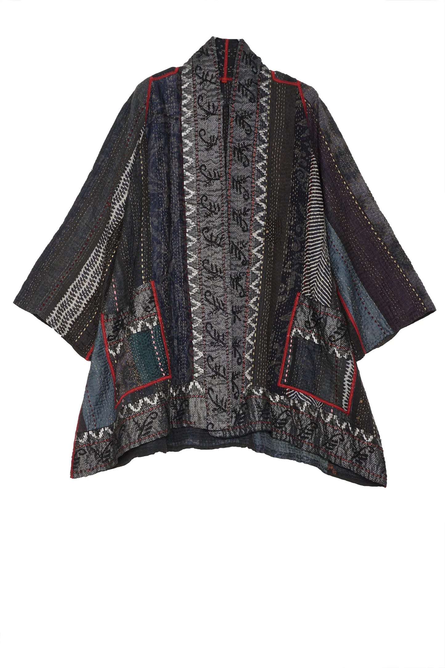 PR4970-BLK / STRIPE RALLIS KANTHA -BLK- (In Kantha)
