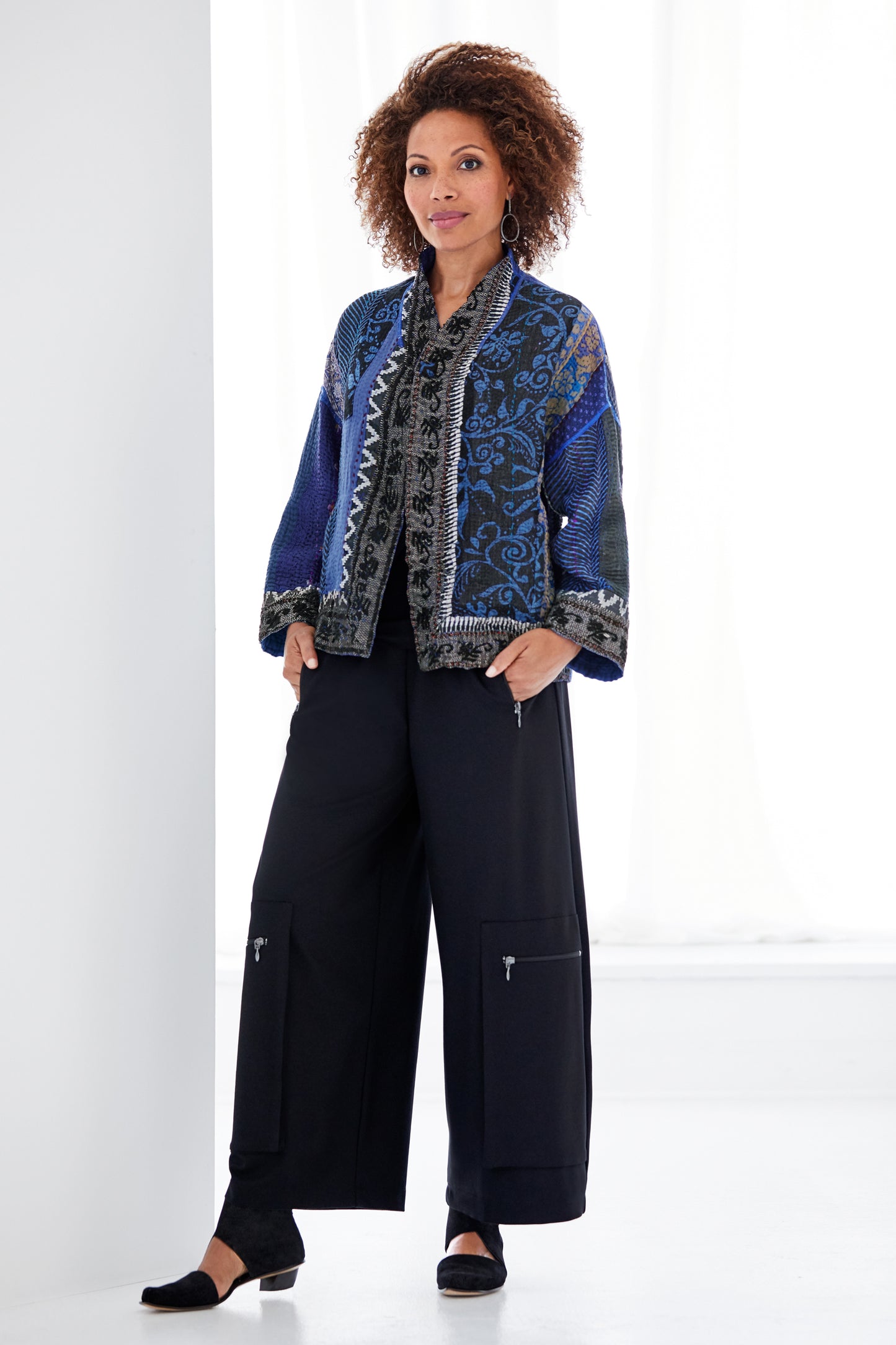 PR4970-BLU / STRIPE RALLIS KANTHA -BLU- (New Order)