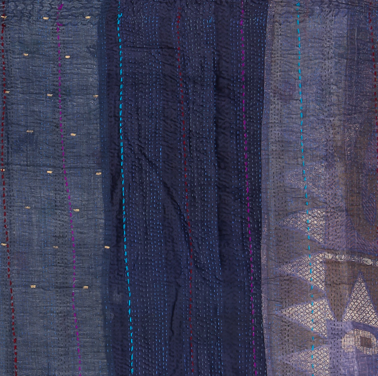 PR4970-BLU / STRIPE RALLIS KANTHA -BLU- (In Kantha)