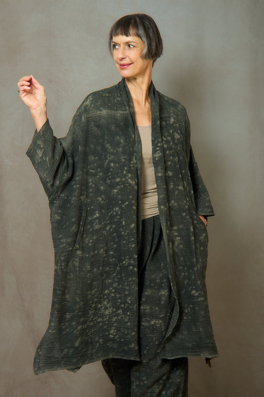 RS2971-GRN / SAND SUN DYE RIPPLE KANTHA (AVAILABLE JACKETS)