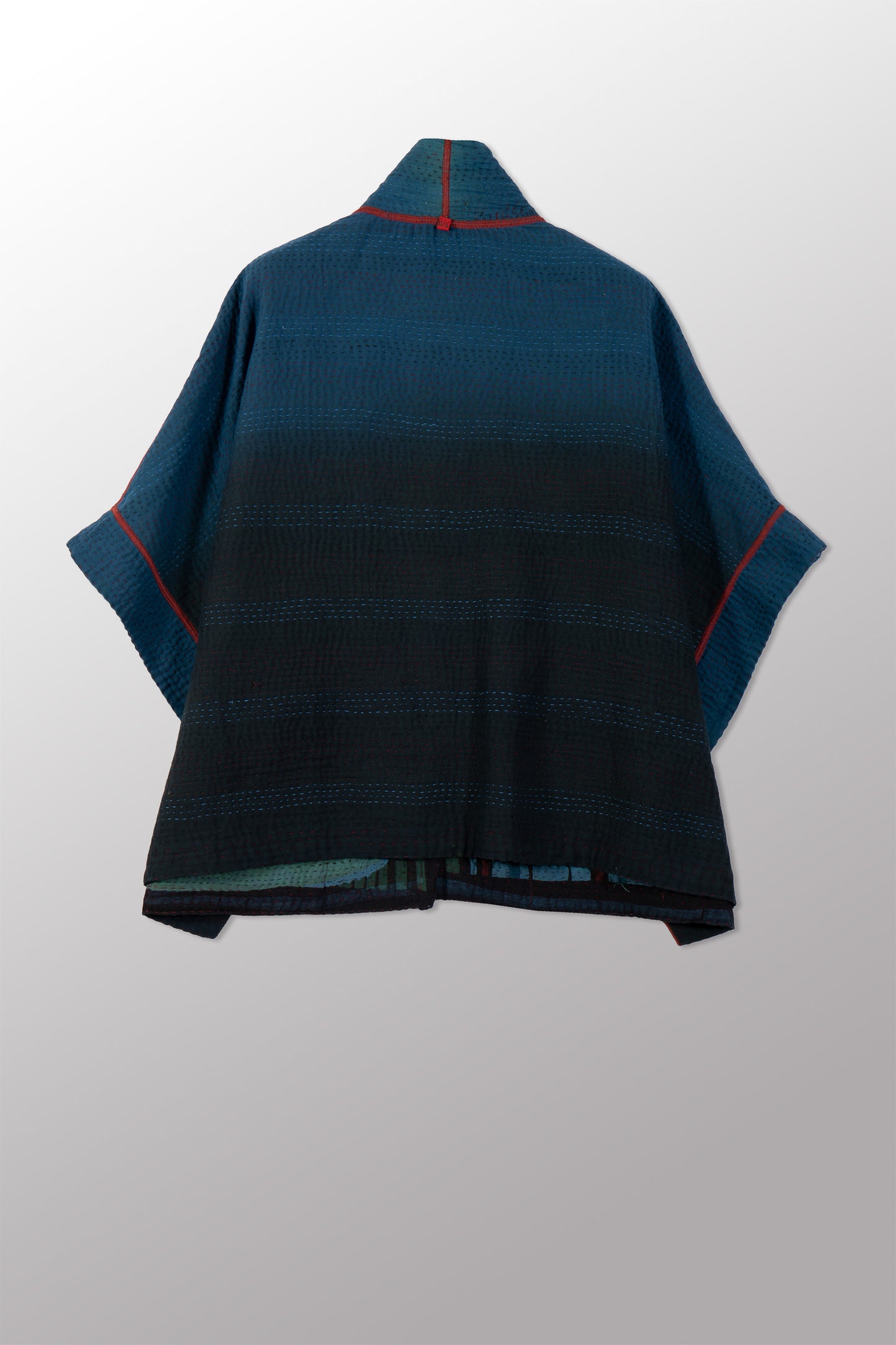 SB4970-BLU / STRIPE AND BENDS KANTHA -BLU- (AVAILABLE JACKETS) AH SS26 Trunk show order
