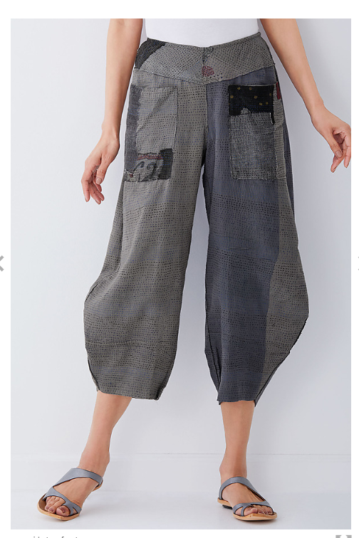 FI2971-GRY-AH / FRAYED PATCH KANTHA -GRY (AVAILABLE JACKETS)