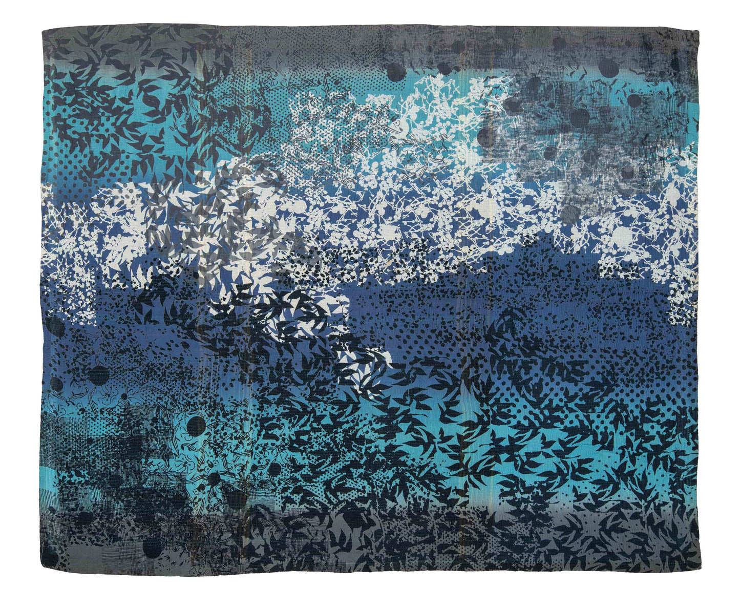 TP4970-BLU / MONOTONE TWILIGHT PRINT KANTHA -BLU- (AVAILABLE JACKETS)
